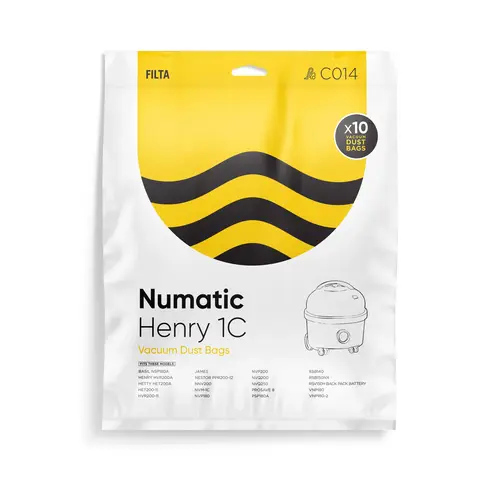 Filta Numatic 1c Sms Multi Layered Vacuum Cleaner Bags 10 Pack (C014)