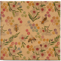 60cm Bees & Manuka on Kraft Wrap - Bee Dee