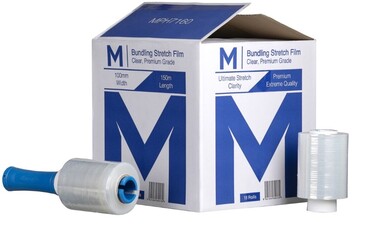 Cast Bundling Film - Clear, 100mm x 150m x 23mu + 4 Free Ha - Matthews