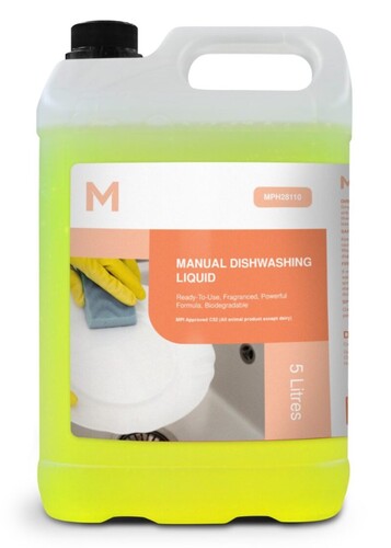 Manual Dishwashing Liquid - Yellow, 5L Refill Bottle - Matthews