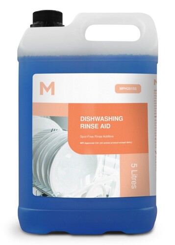 Dishwashing Rinse Aid - Blue, 5L Refill Bottle - Matthews