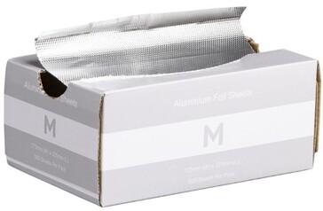 Premium Foil Sheets Small - Silver, 175mm x 225mm x 15mu Dispenser Box 500 sheets- Matthews