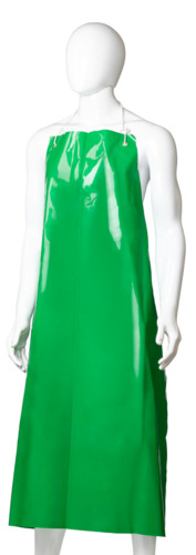 Reusable PVC Apron with Hooks - Green, 900mm x 1200mm, 300mu  - Matthews