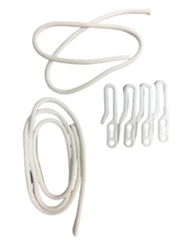 PVC Apron Neck Hooks - White, 720mm Length Set - Matthews