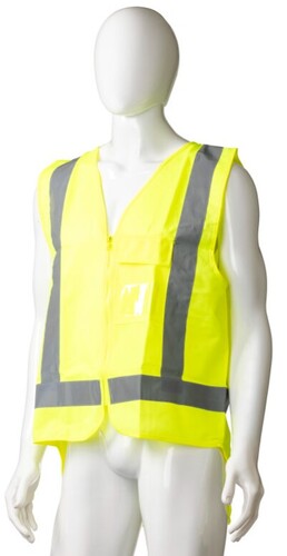 High Visibility Day/Night Safety Vest - Yellow, S, 120g Polyester Fabric Box 24 - Matthews