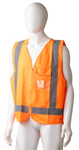 High Visibility Day/Night Safety Vest - Orange, M, 120g Polyester Fabric Box 24 - Matthews