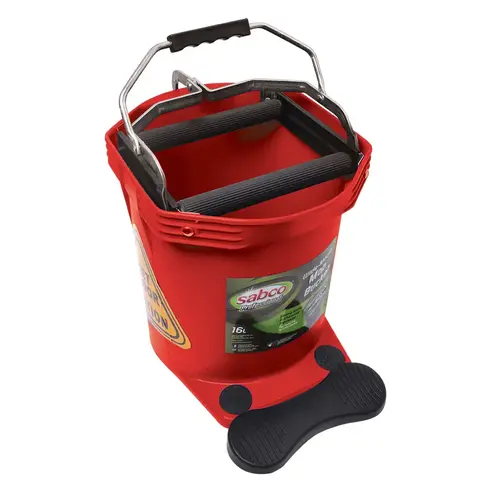 Sabco Wide Mouth 16Lt Mop Bucket - Red. Carton 2