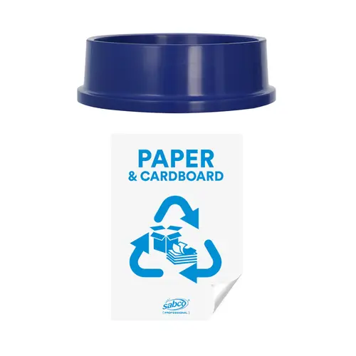 Sabco Recycling Lid Blue - Paper & Cardboard